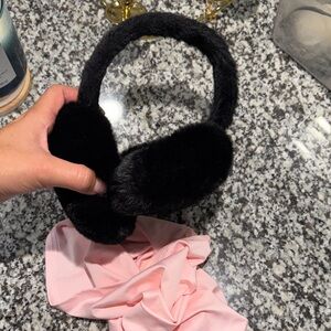 Black Faux Fur Earmuffs